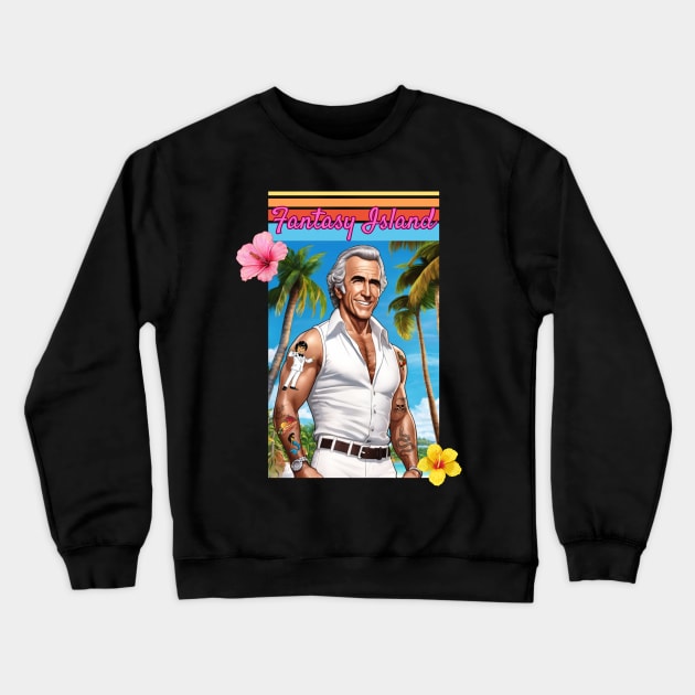 Fantasy Island Crewneck Sweatshirt by Dorky Donkey Designs